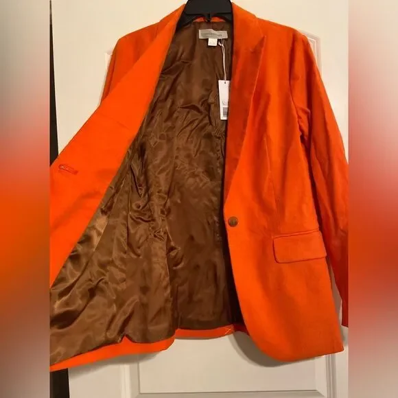 NWT OuterknownHenry Cord Boy Blazer Flame Orange Sz 4 organic cotton corduroy